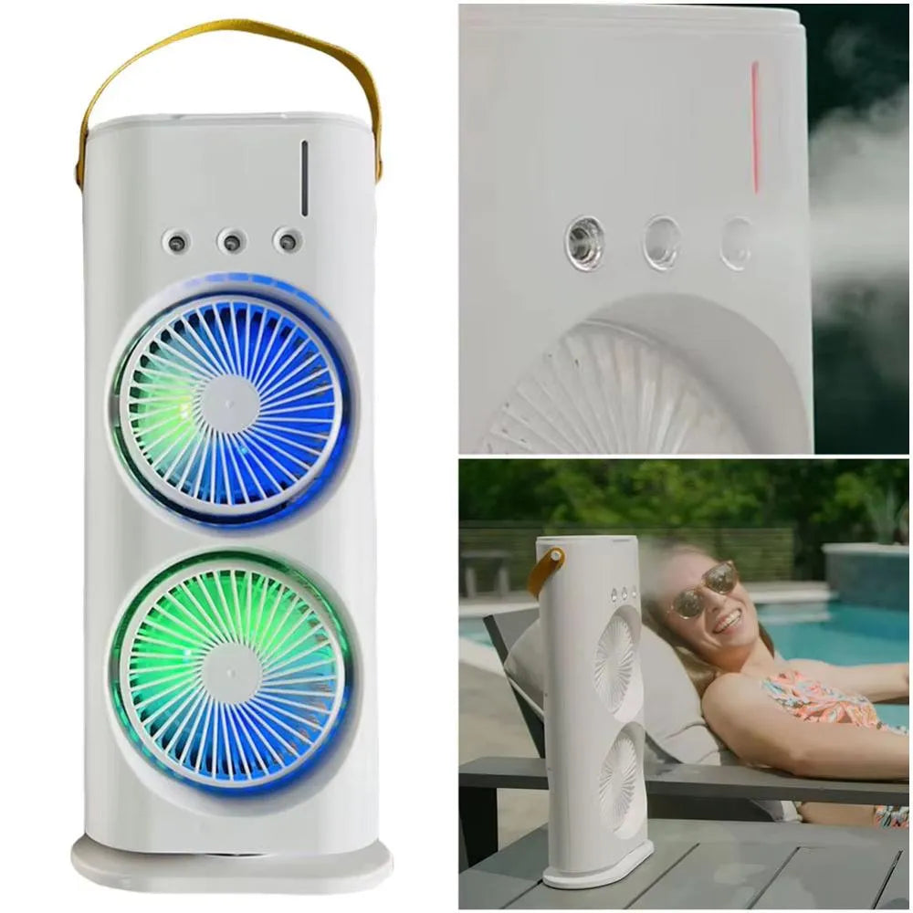 Ventilador Portatil Doble Luces Led G