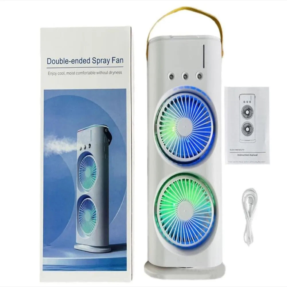 Ventilador Portatil Doble Luces Led G